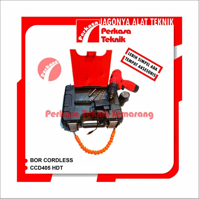 Bor Baterai 12Volt Ekonomis HDT CDD405 10mm Cordless Drill CDD 405