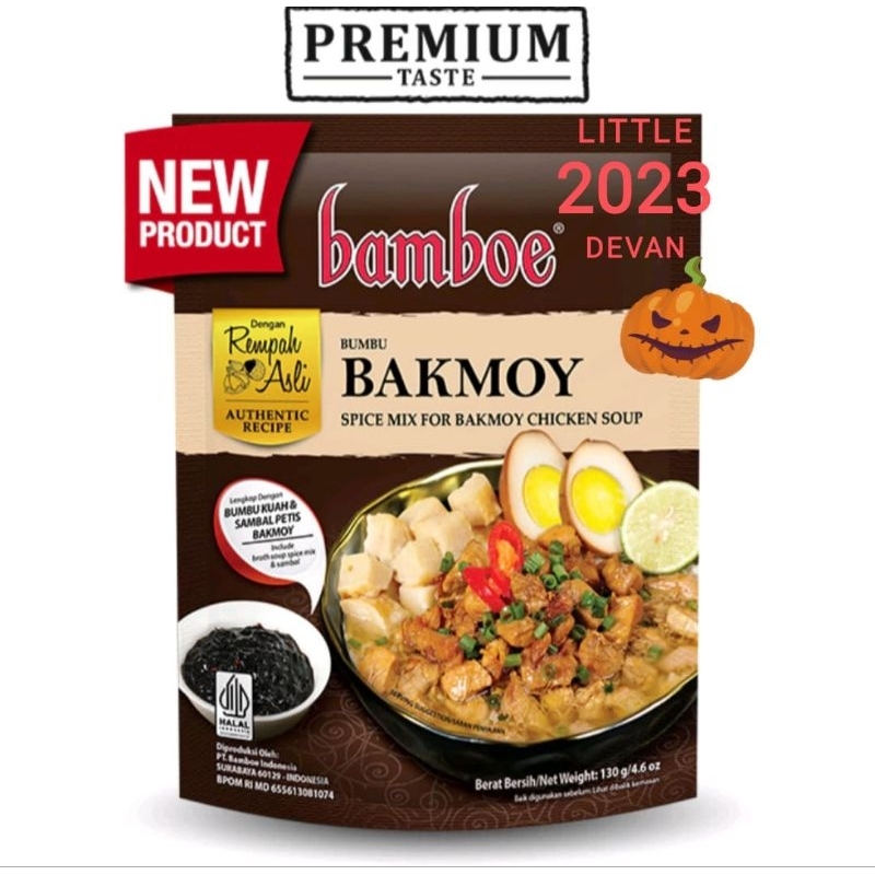 

Bamboe bubuk masak instan Bakmoy 130 gr Premium Taste