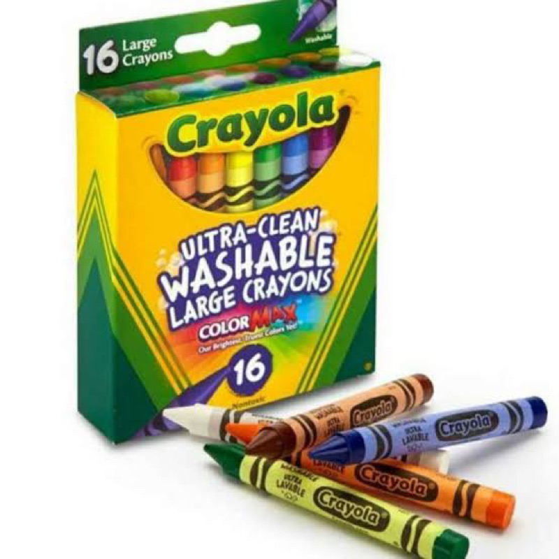 

Crayola Ultra Clean Washable Crayons Color Max - Isi 16, 48, 64 - Krayon Alat Mewarnai Anak Mudah Dibersihkan Dicuci