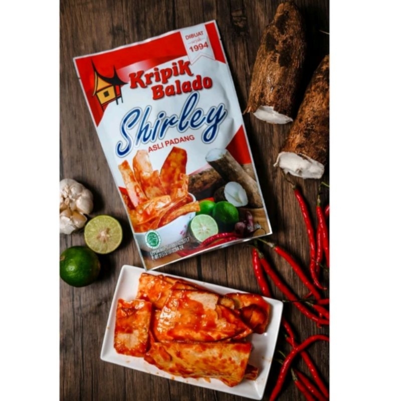 

Aneka kripik balado Shirley kemasan pouch 150 gr