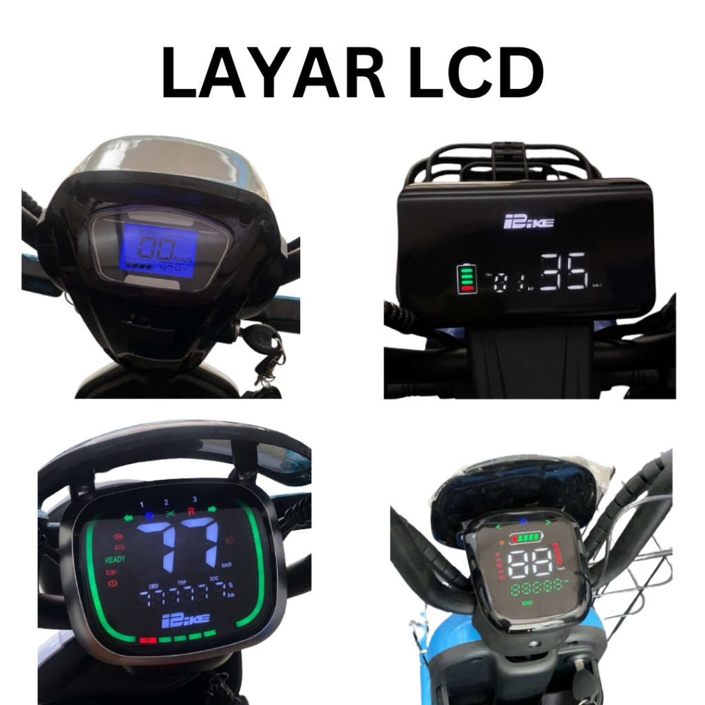 Speedometer Layar LCD Sepeda Listrik Skuter Listrik Motor Listrik Outdoor