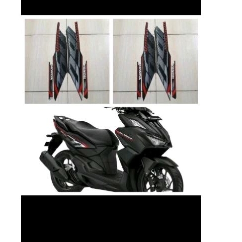 striping motor Honda Vario 160 2023 body hitam