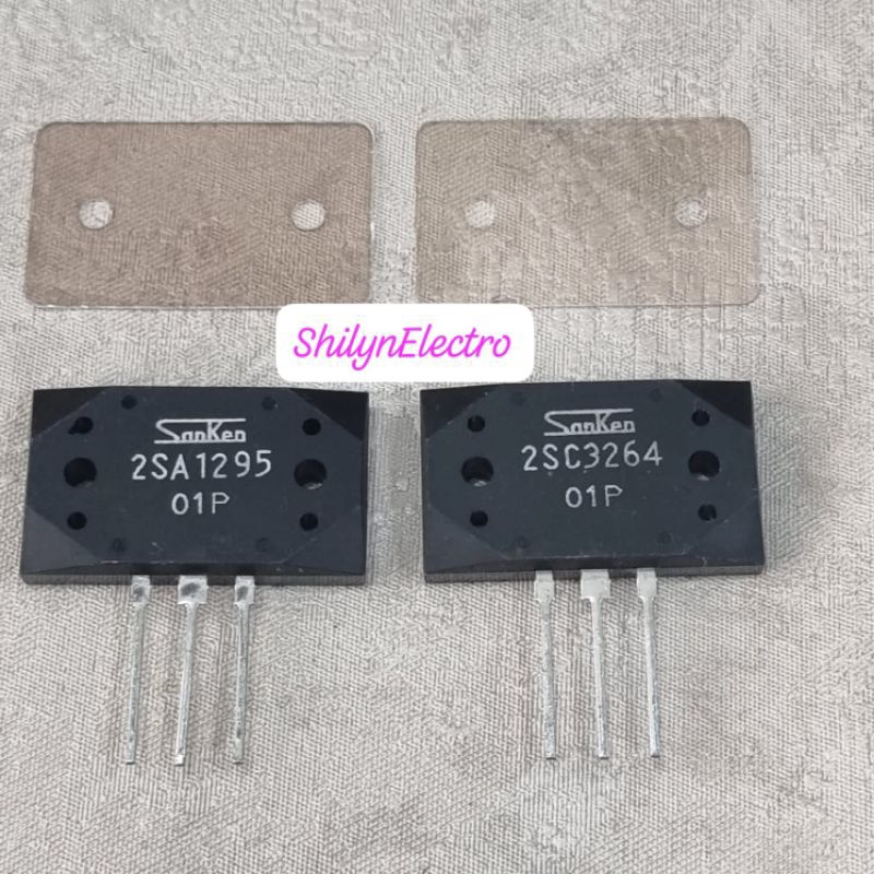 TRANSISTOR ORI 2SA1295 2SC3264 SANKEN JEPANG ORIGINAL 1SET + MIKA  SA1295 SC3264 1295 3264
