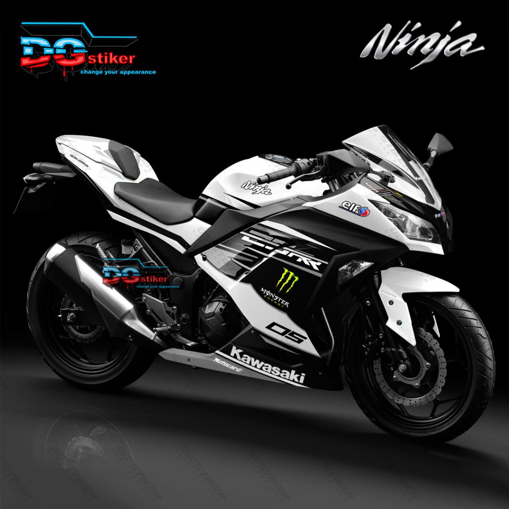New Design Decal Ninja 250 Fi Putih DG Stiker