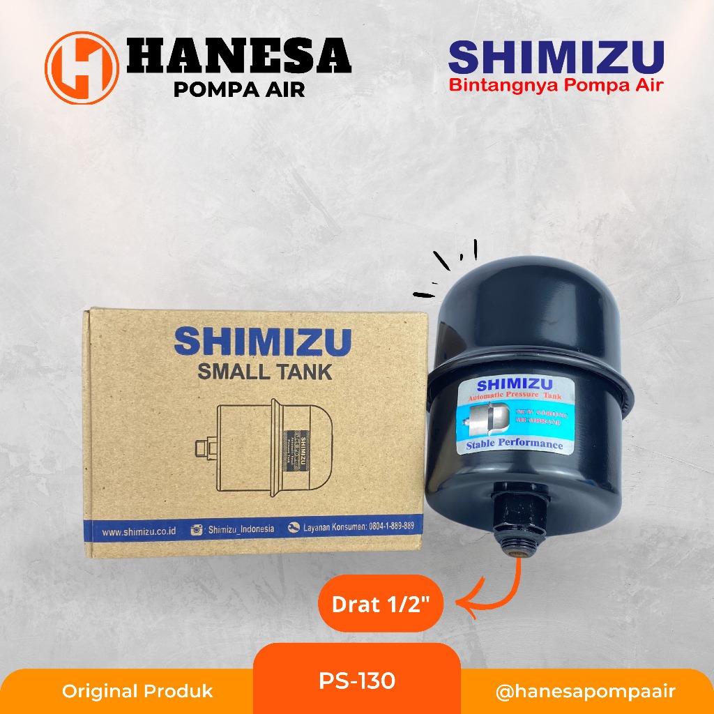 Small Tank Shimizu PS 130 BIT / Tabung Otomatis Pompa PS130 / Tabung Pompa Air Shimizu