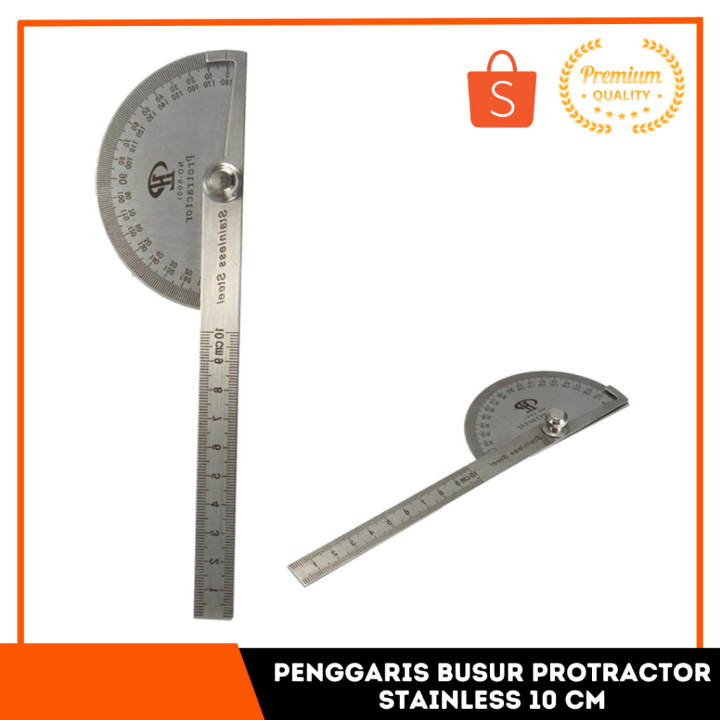 

Penggaris Busur 10 CM Protractor Stainless Alat Garisan Pengukur Ukuran Derajat Tingkat Kemiringan