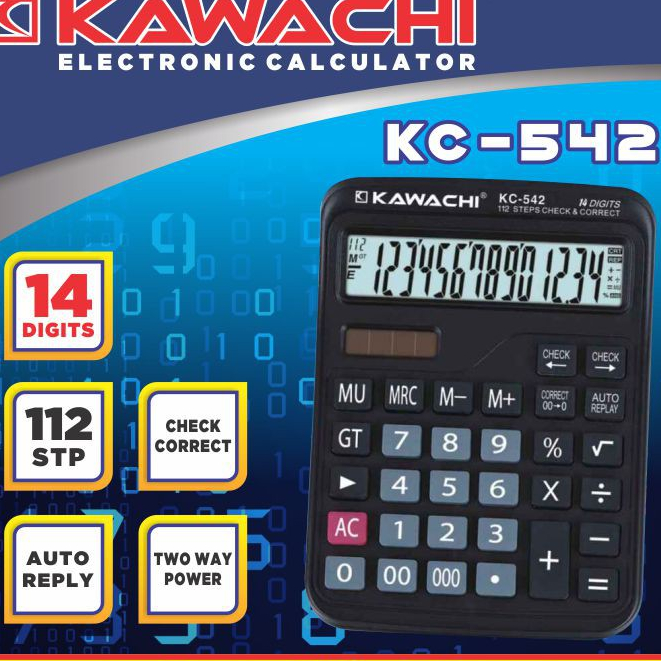 

Kalkulator (electronic calculator) KC-542 KAWACHI