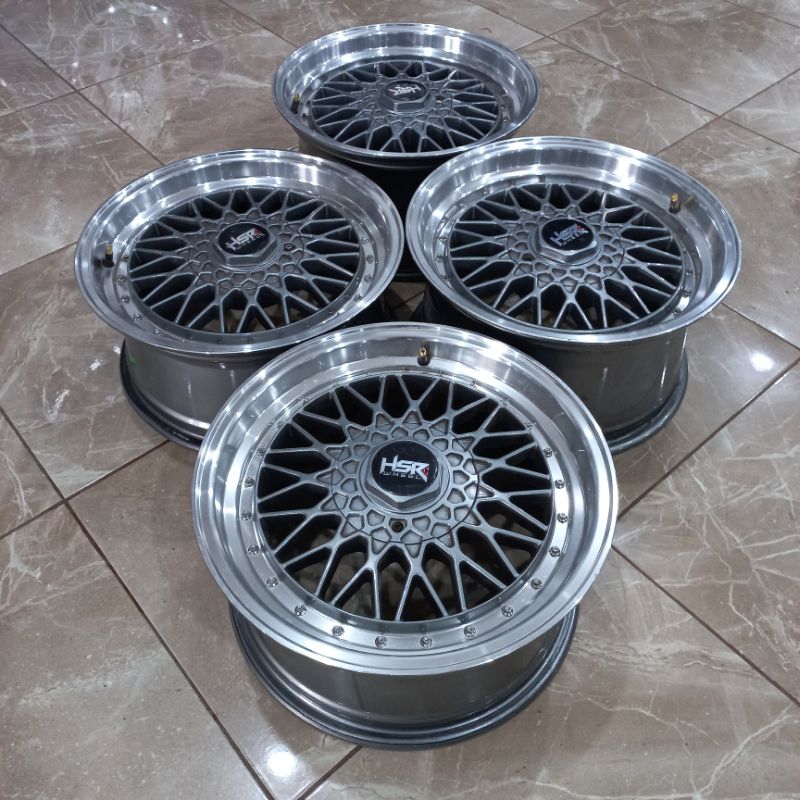 VELG CELONG SEKEN MERK HSR RS RING 16 | REP BBS LUBANG BAUT 4X100/114.3 VELG MOBIL BEKAS