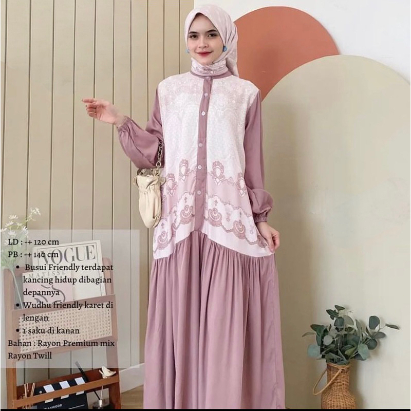 Naura dress set hijab rayon