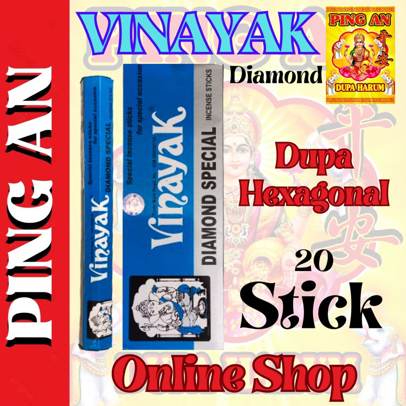 Dupa Hio India Pendek Hexagonal Diamond “VINAYAK” ktk
