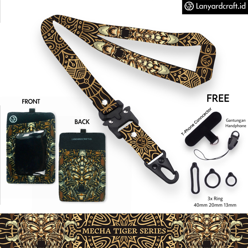 

LC.ID Lanyard Craft Mecha Tiger V1 Gantungan Tali Holder Card Printing - Mecha Tiger Series