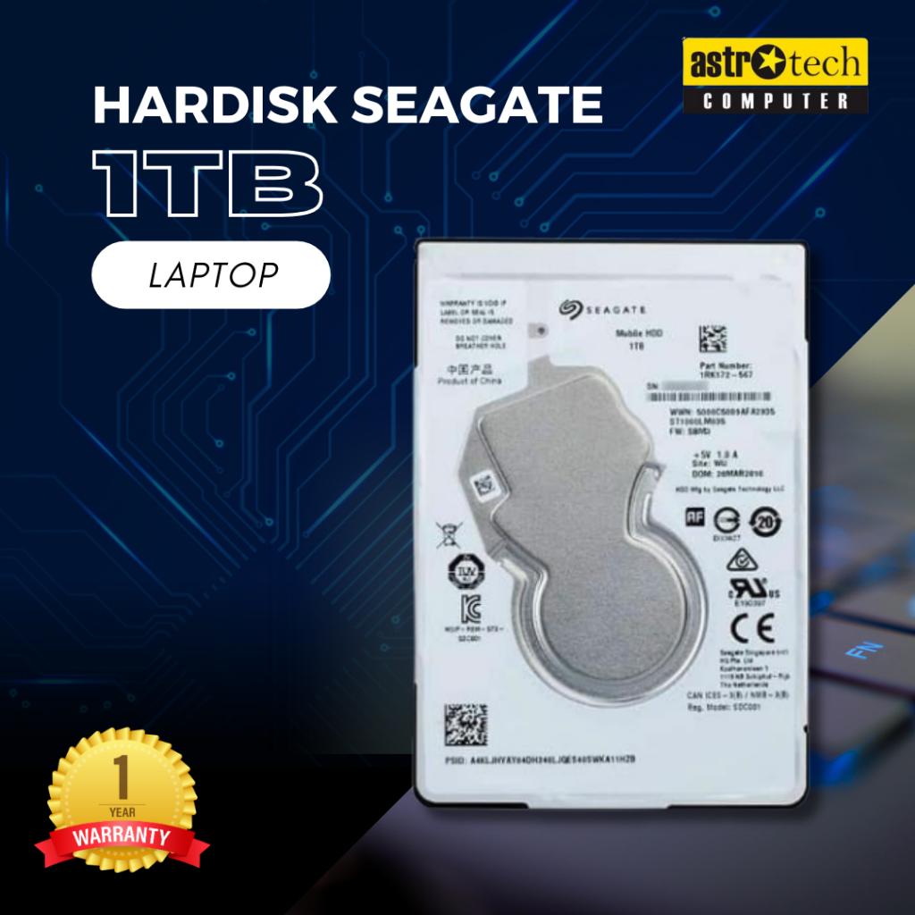 HARDISK LAPTOP Seagate 1TB Hard Disk HDD NOTEBOOK 2.5 INCH