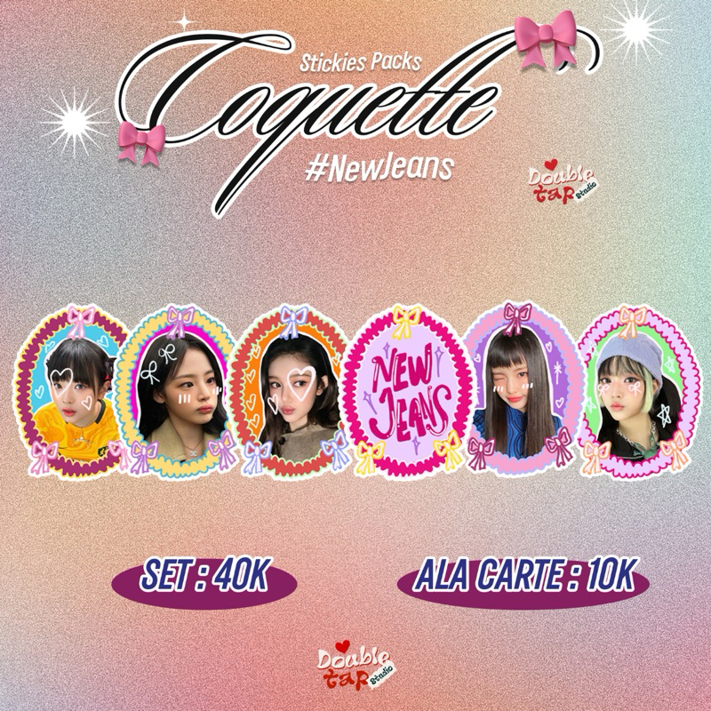 

[Doubletap.Studio] NEW JEANS COQUETTE GLITTER STICKIES