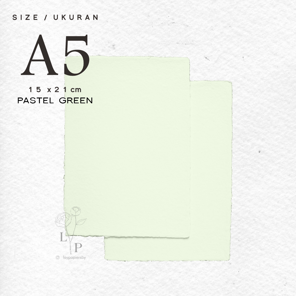 

Handmade Paper / Kertas Daur Ulang - Pastel Green
