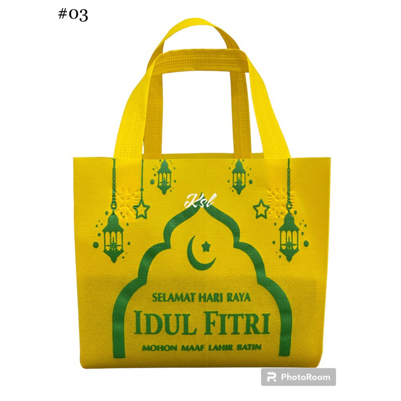 

Tas Spunbond / Tas Kain Belanja / Goodie Bag HLS KOTAK ( kotak nasi / kue ) IDUL FITRI 20, 22, 24, 26, 28