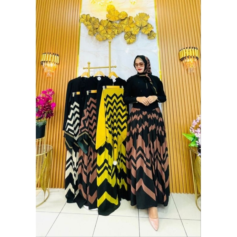 New SHR maxydress zigzag keluyuran cantik by SHR ORI (SHR328)