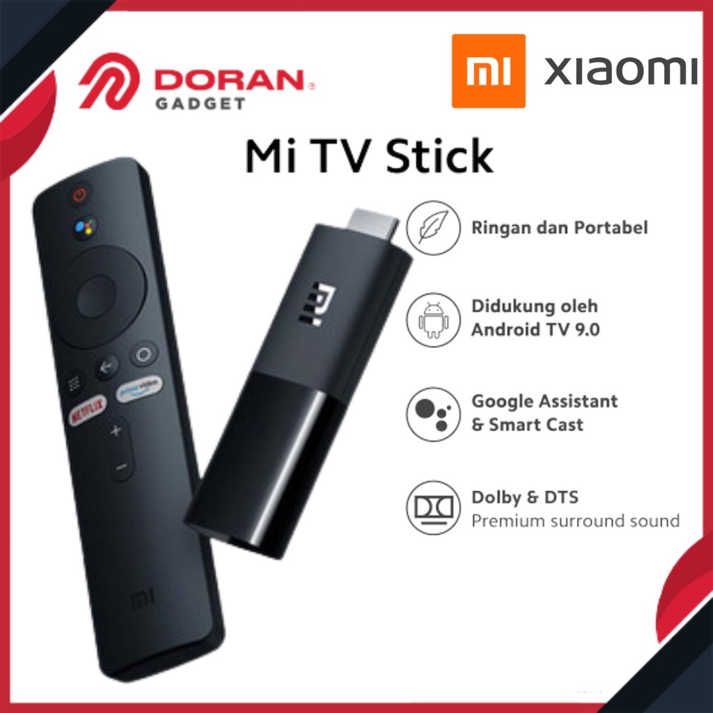 MI TV Stick Xiaomi Mi TV Stick Android 9.0 Google Assistant Smart Cast - Garansi Resmi Xiaomi