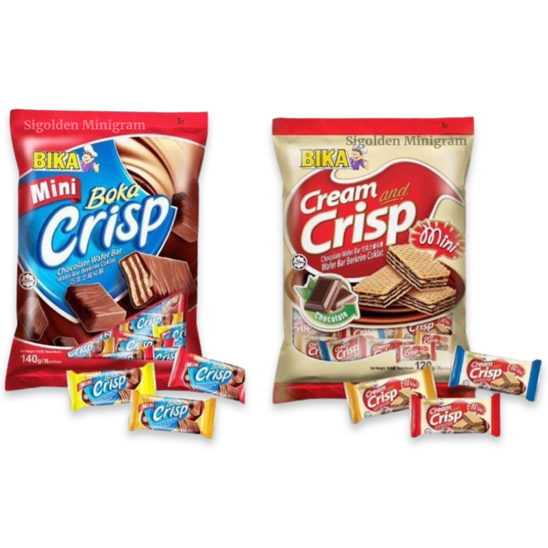 

Wafer Bika Boka Mini Crisp Bar Cokelat 90 Gr by Sigolden Minigram