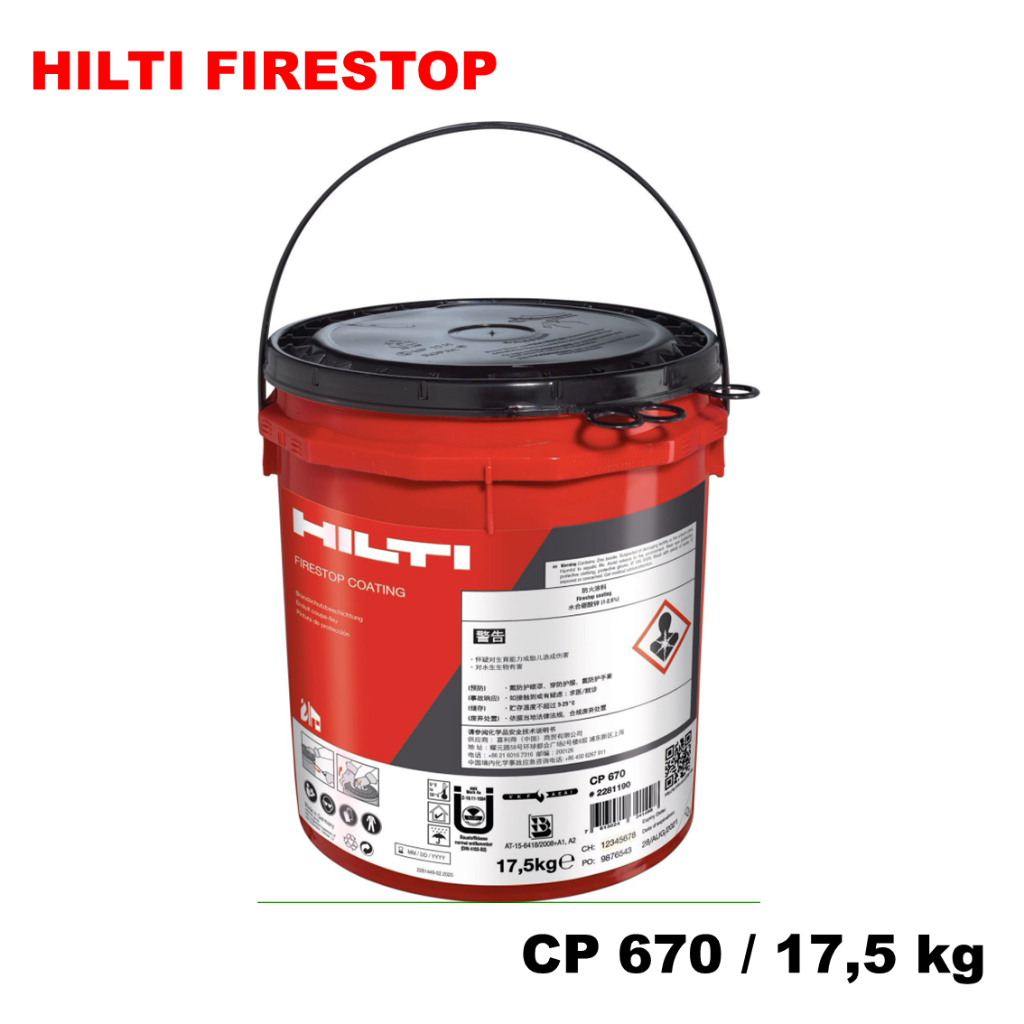 Fire Protection HILTI FIRESTOP COATING CP 670 17.5 Kg