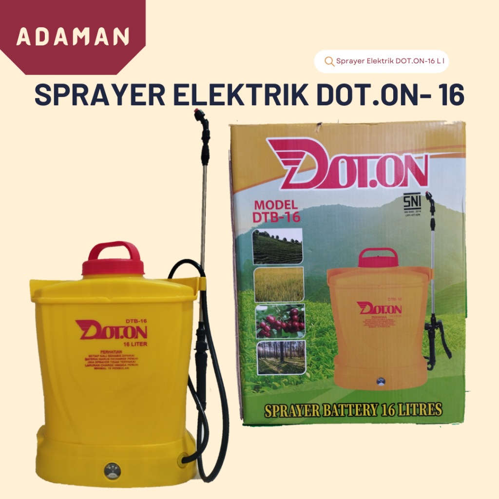 Sprayer Tanki semprot kep Elektrik semprotan tanaman DOT.ON 16 liter
