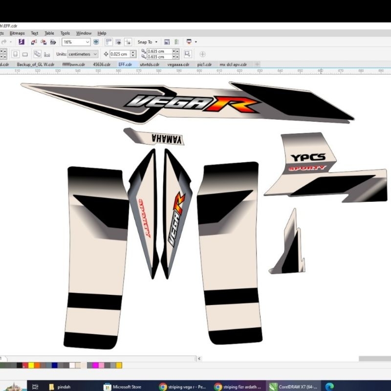 striping vega r custom variasi striping vega lama