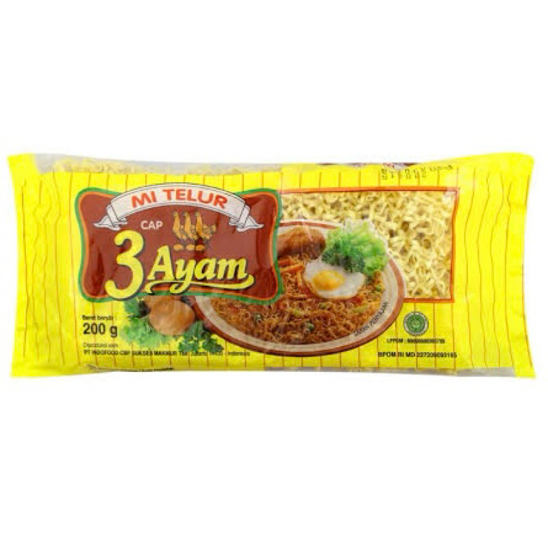 

Mie Telor Cap 3 Ayam 200 Gr