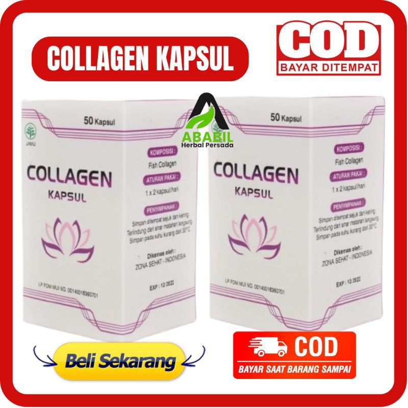 COLLAGEN KAPSUL ISI 50 - COLLAGEN KAPSUL SUPLEMEN KECANTIKAN COLLAGEN FISH COLLAGEN PREMIUM KAPSUL P