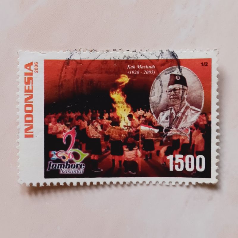 

(AD) Perangko Indonesia 2006 Jambore Nasional 1.500 rupiah Used (1/2)