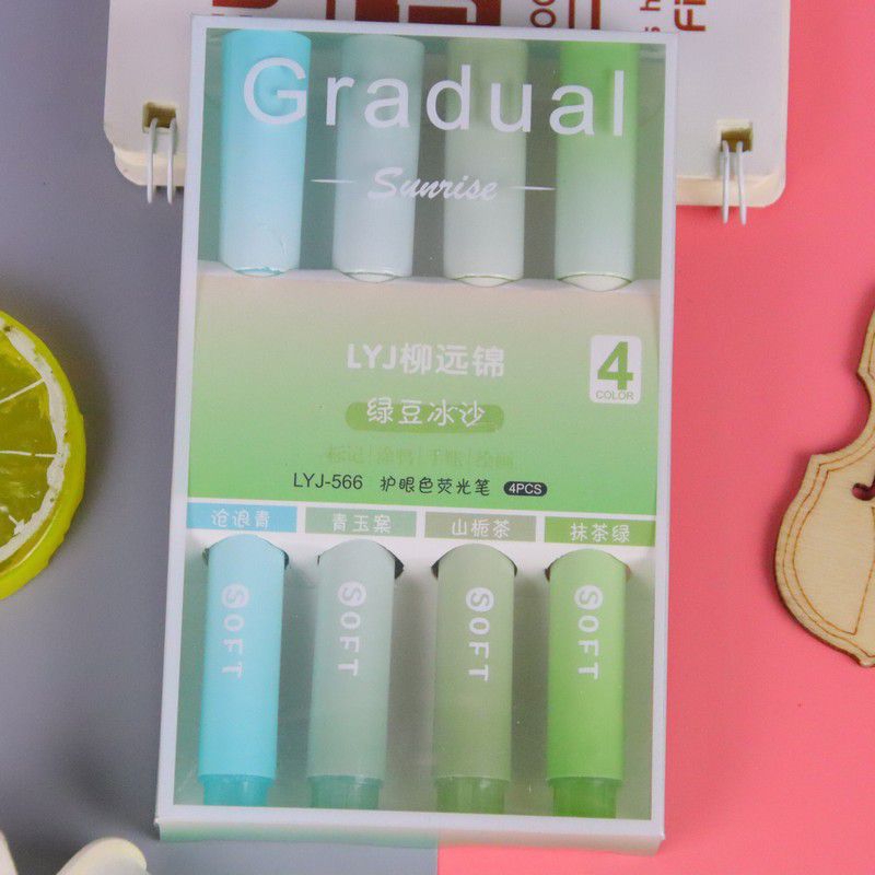

1 SET ISI 4 HIGHLIGHTER/STABILO GRADUAL WARNA PASTEL