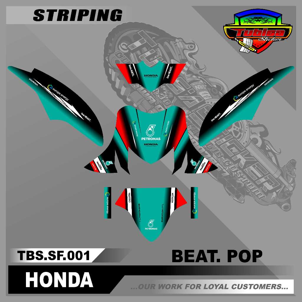 Decal Sticker Full Body Beat POP - Decal Sticker Beat POP Motif Petronas. TBS.SF.001