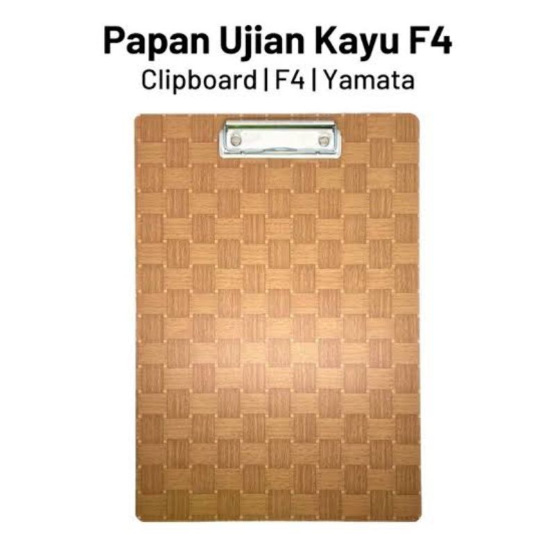 

Papan Ujian / Clipboard Kayu F4 Folio Yamata