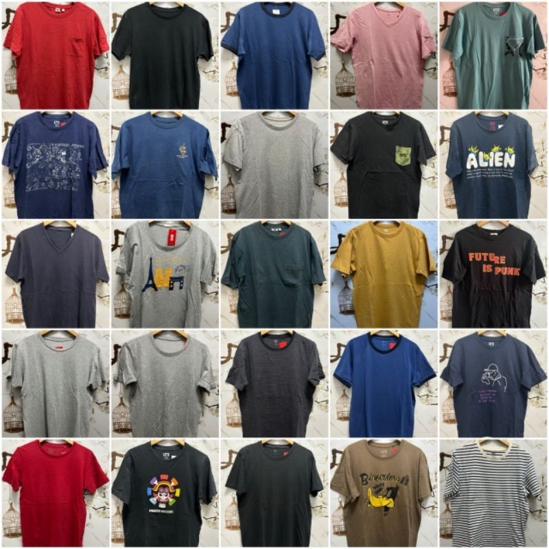 KAOS BRANDED 14 GU, Uniqlo, Disney, Pixar, One piece, Capcom, Looney Tunes