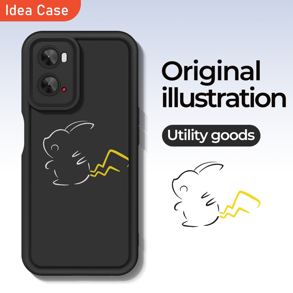 Idea case A36 tpu oppoA74 Cakupan Penuh hp A58 5g Mencegah tangan berkeringat reno7 silika a17 kesed