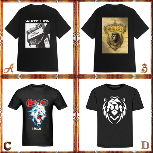 Kaos Vintage White Lion Band Tshirt 100% Cotton