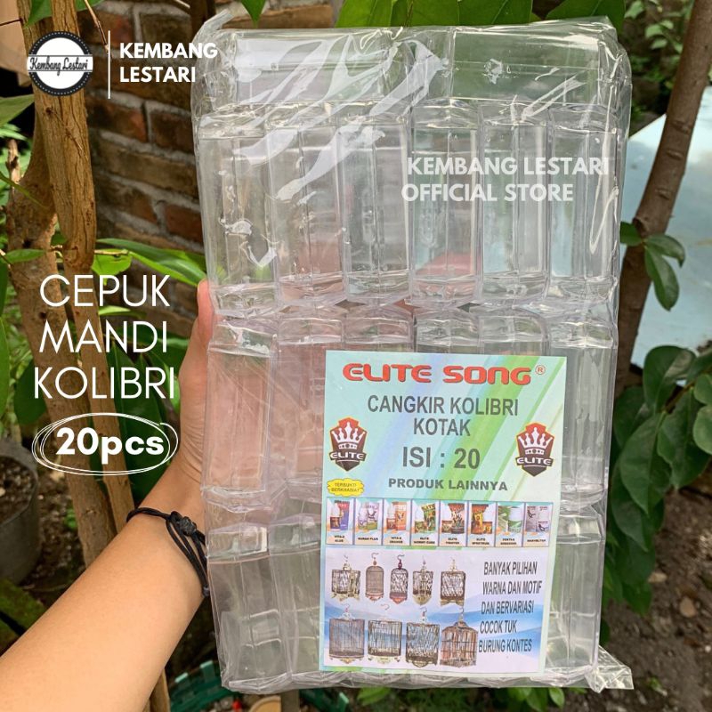 CEPUK MANDI SEGI 8 UNTUK KOLIBRI PLECI PRENJAK DLL 1 PACK ISI 20 PCS