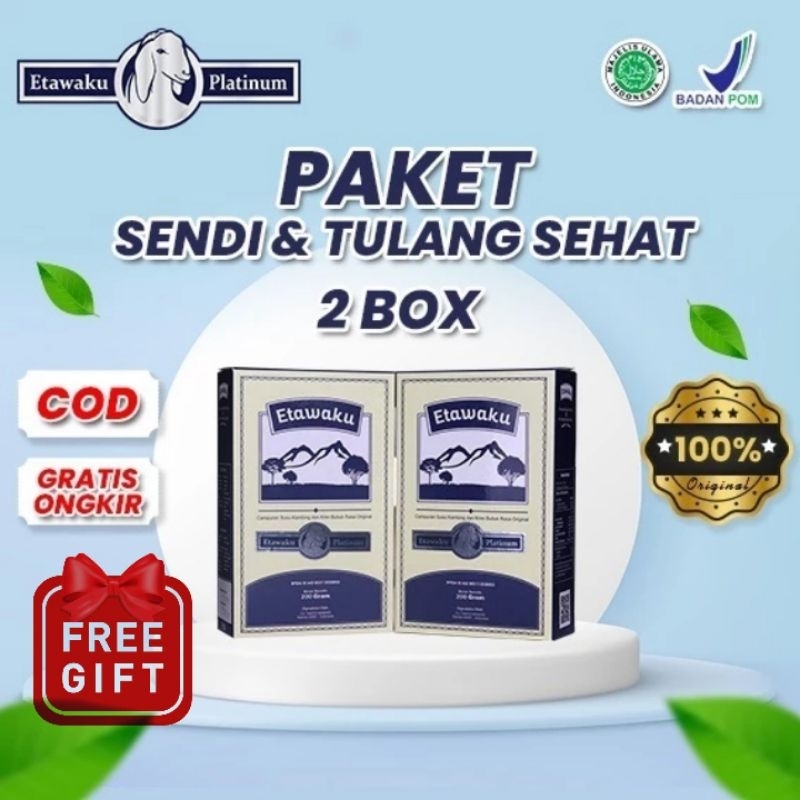 

[PAKET 2 BOX] ETAWAKU PLATINUM SENDI & TULANG SEHAT MENCEGAH OSTEOPOROSIS MENGATASI NYERI SENDI NYERI TULANG