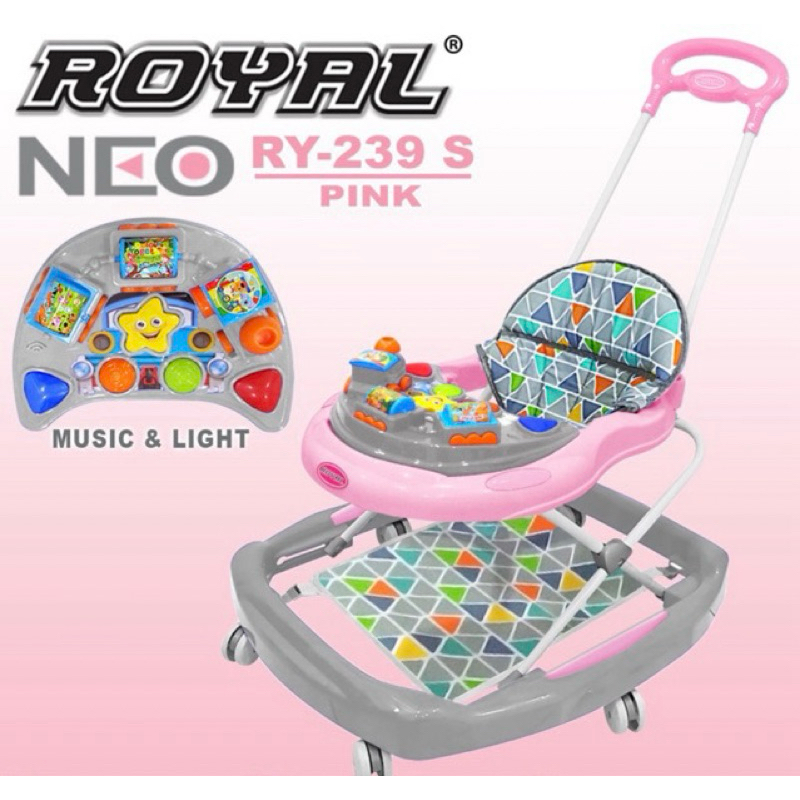 Baby Walker Royal RY239S Neo Warna pastel