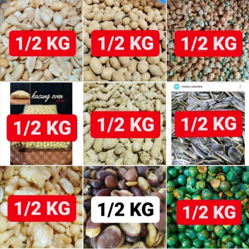 

500g ANEKA KACANG LENGKAP | SNACK KILOAN MURAH