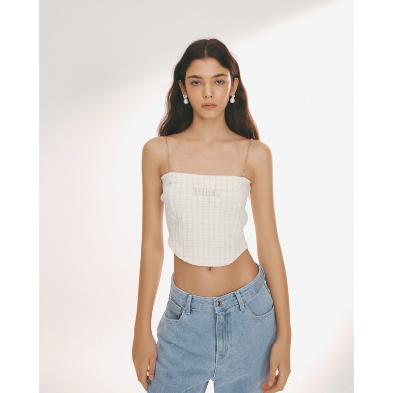 NOIRNINE - BEBE TWEED CHAIN SLEEVELESS