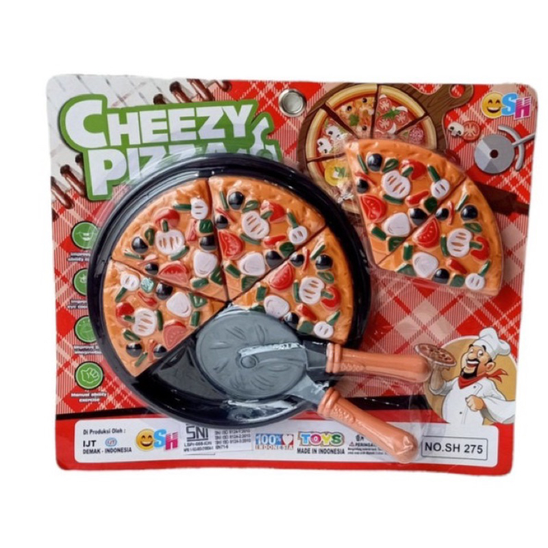 MAINAN CHEEZY PIZZA mainan peran anak masak-masakan pizza potong/mainan anak pizza mainan edukasi an