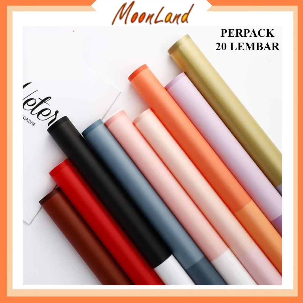 

20 LEMBAR KERTAS BUKET BUNGA CELLOPHANE DUA WARNA FLOWER WRAPPING PAPER 2TONE KB6024