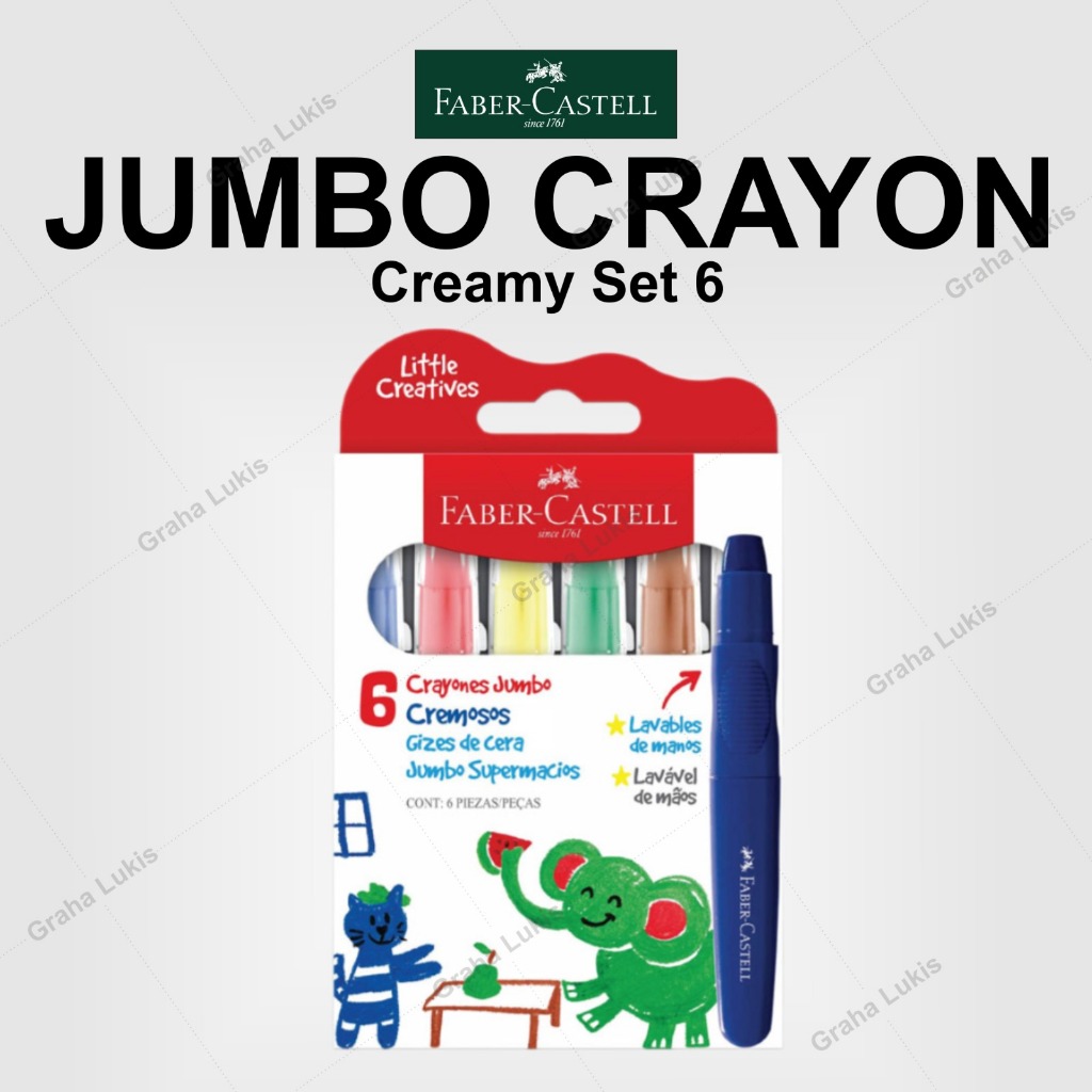 

Faber Castell Jumbo Creamy Crayons Set 6