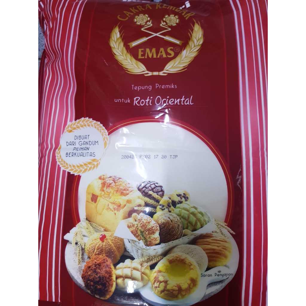 

Tepung Cakra Kembar Emas untuk Roti Oriental 5KG