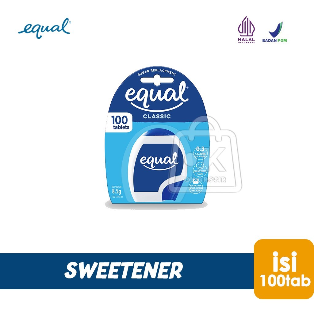 

Gula Pemanis Equal Classic Sweetener Nol Kalori (Tablet isi 100)
