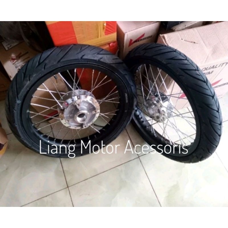 Wheelset Velg Ring 17/18 Tromol Set Jari2 - Honda Tiger Revo KHUSUS. Velg Plus Ban