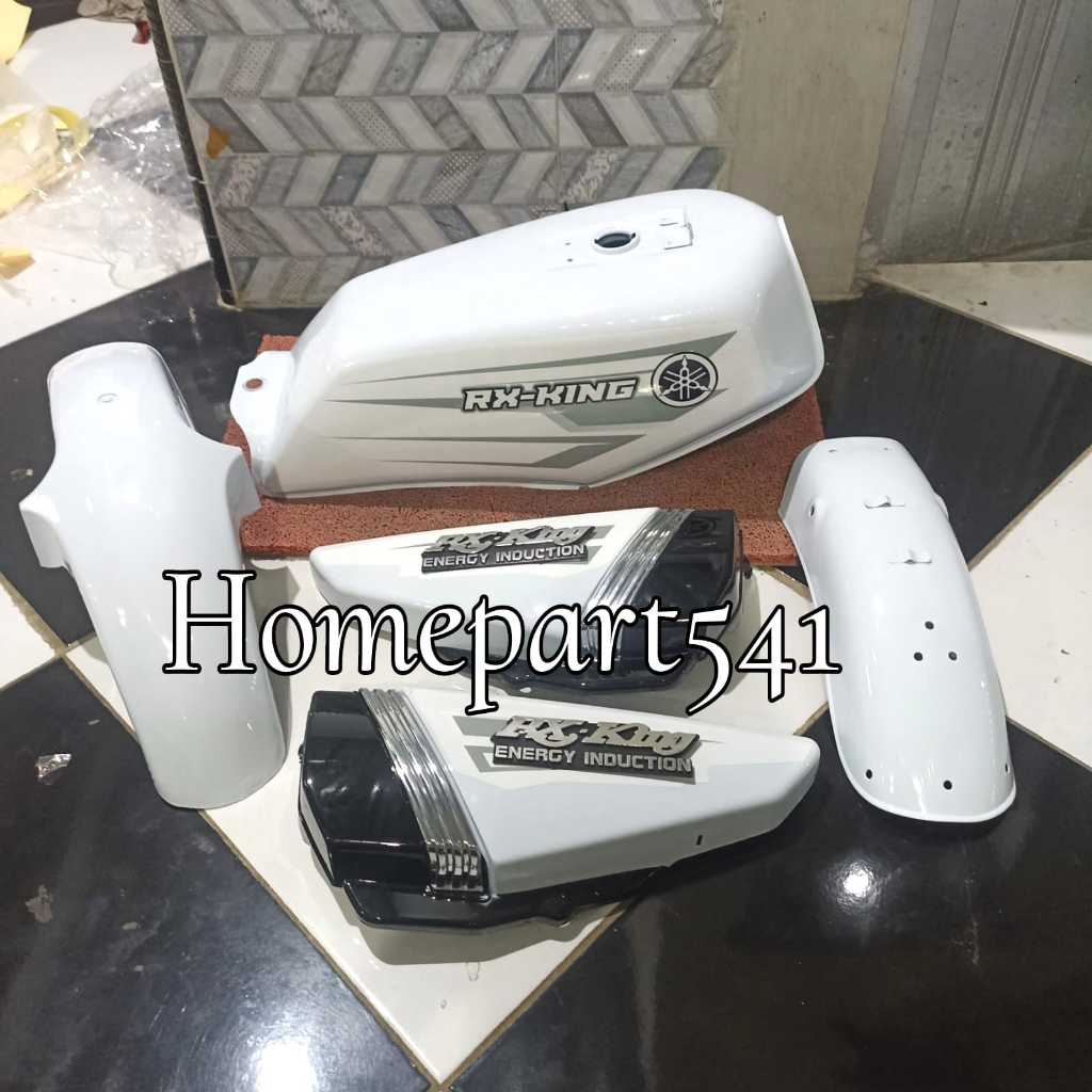 PAKET TANGKI TENGKI YAMAHA RX KING RXKING CUSTOM SET STRIPING + BOK AKI + SPAKBOR DEPAN BELAKANG WAR