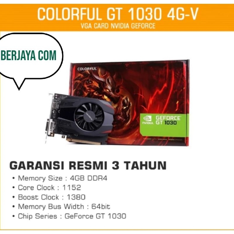 Vga Card Nvidia Geforce GT1030 4gb Colorful ddr4