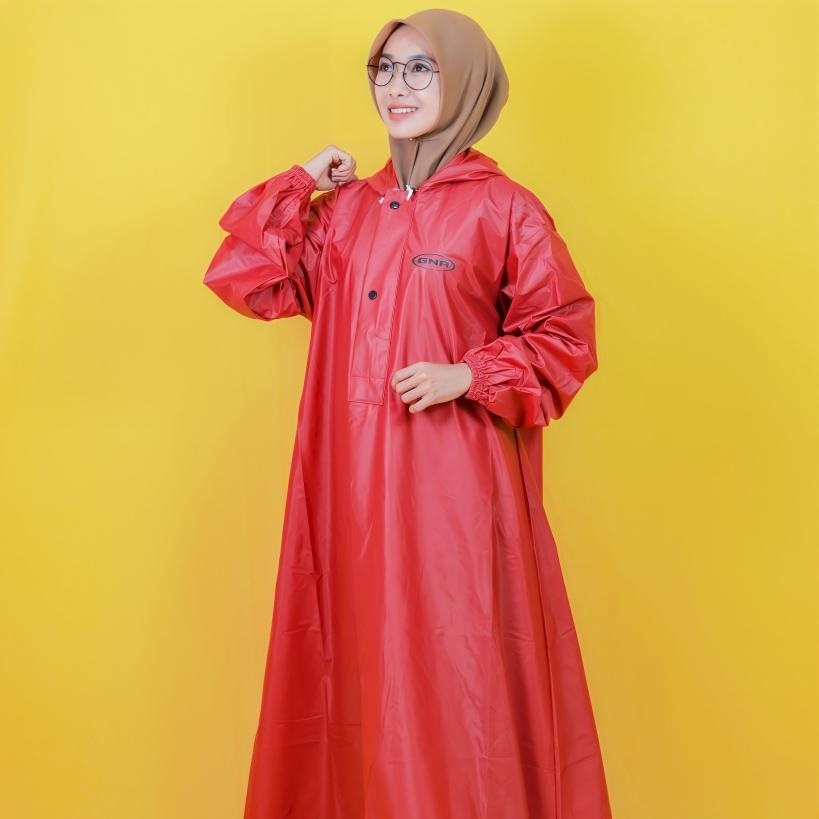 Jas Hujan Gamis / Jas Hujan Wanita Bahan PVC 0,25 Premium By GNA