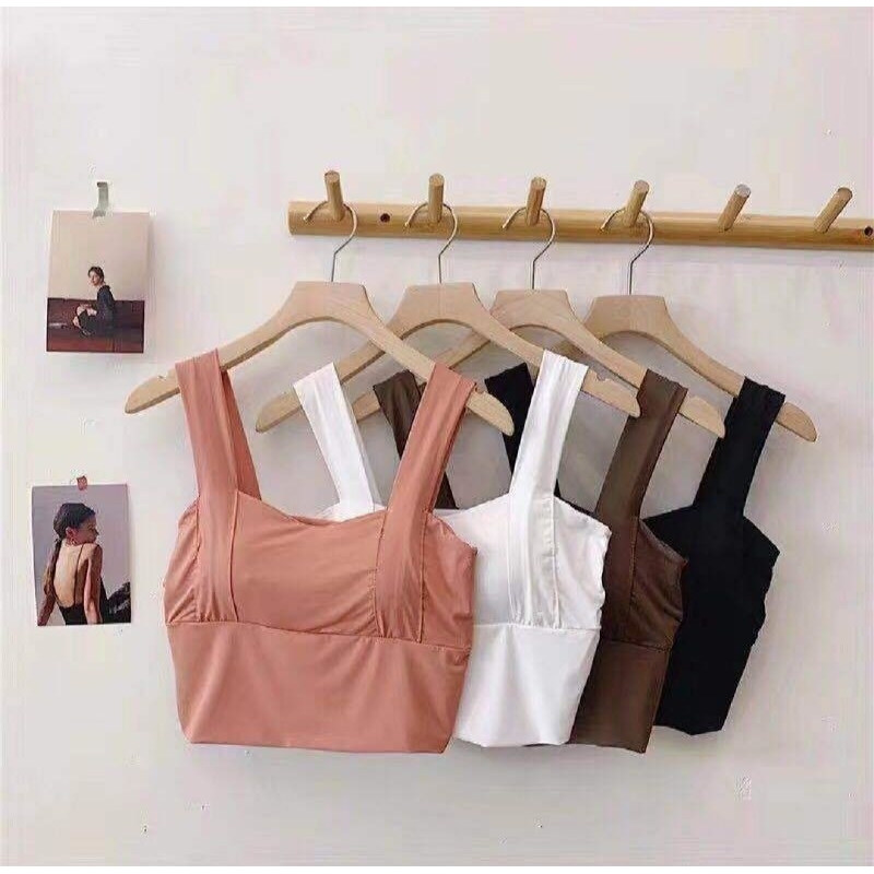TANKTOP  Bra sport CROP TOP SQUAERE NECK seamless Tanktop BRA PUSH UP olaharaga/senam/gym fitness