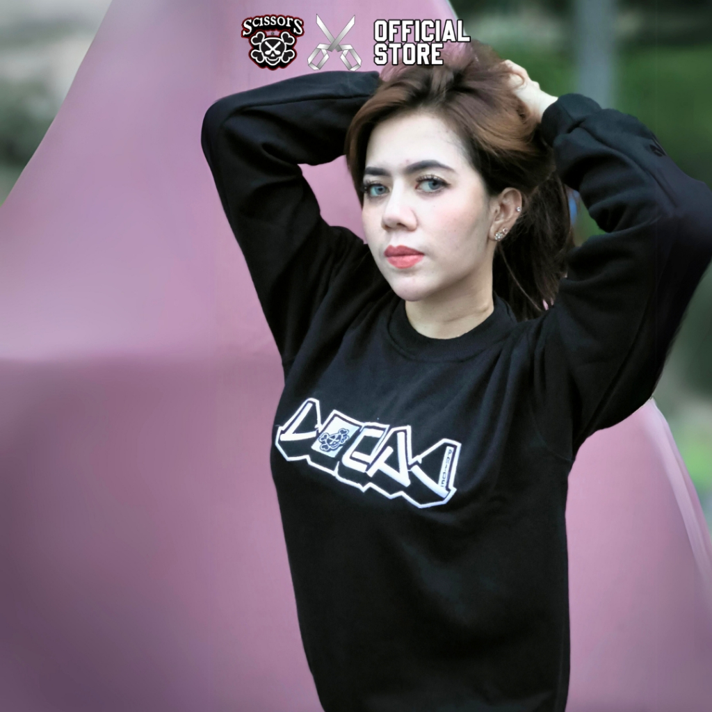 Crewneck Sc Local Hitam Unisex ( Scissors Apparel )